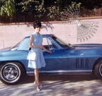 Pretty Lady With 1960s Corvette Stingray